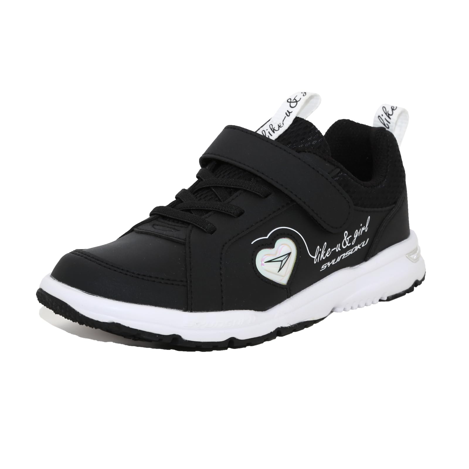 [シュンソク] スニーカー キッズ 女の子 子供靴 軽量 15~23cm 2E LEJ 8040 ブラック(4)