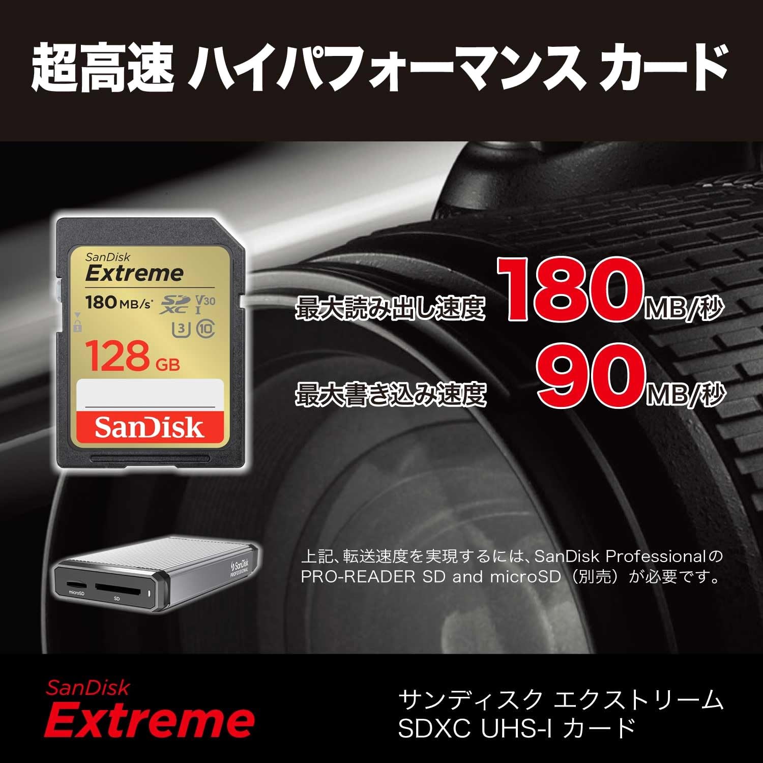 サンディスク 正規品 SDカード 128GB SDXC Class10 UHS-I U3 V30 SanDisk Extreme SDSDXVA-128G-GHJIN 新パッケージ