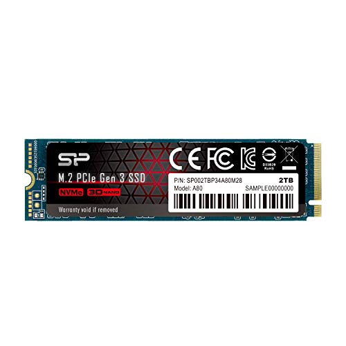 シリコンパワー SSD 2TB 3D NAND M.2 2280 PCIe3.0×4 NVMe1.3 P34A80シリーズ 5年保証 SP002TBP34A80M28