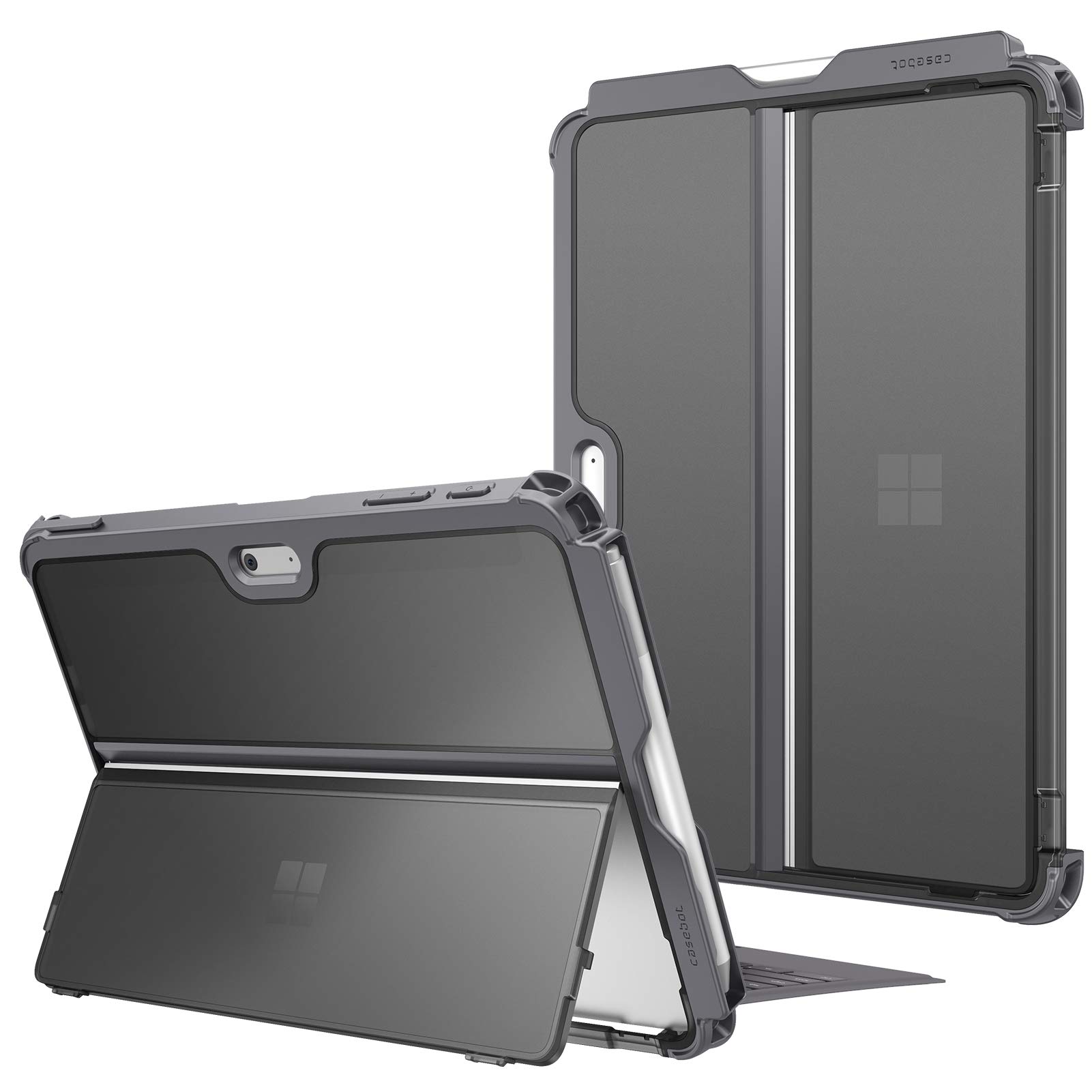 乐天商城 - Fintie for New Microsoft Surface Go 3 2021 / Microsoft Surface Go 2 2020 / Microsoft Surface Go 2018 10インチ ケース タイプカバー ソフトTPU ペンホルダー付き 全面保護型 スタンド保護機能付き キックスタンドケース 軽量 薄型 耐衝撃（グレー）