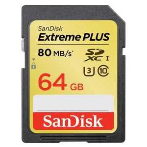 SanDisk Extreme PLUS SDXCカード UHS-I Class10 64GB 80MB/Sec [国内正規品] SDSDXS-064G-JU3