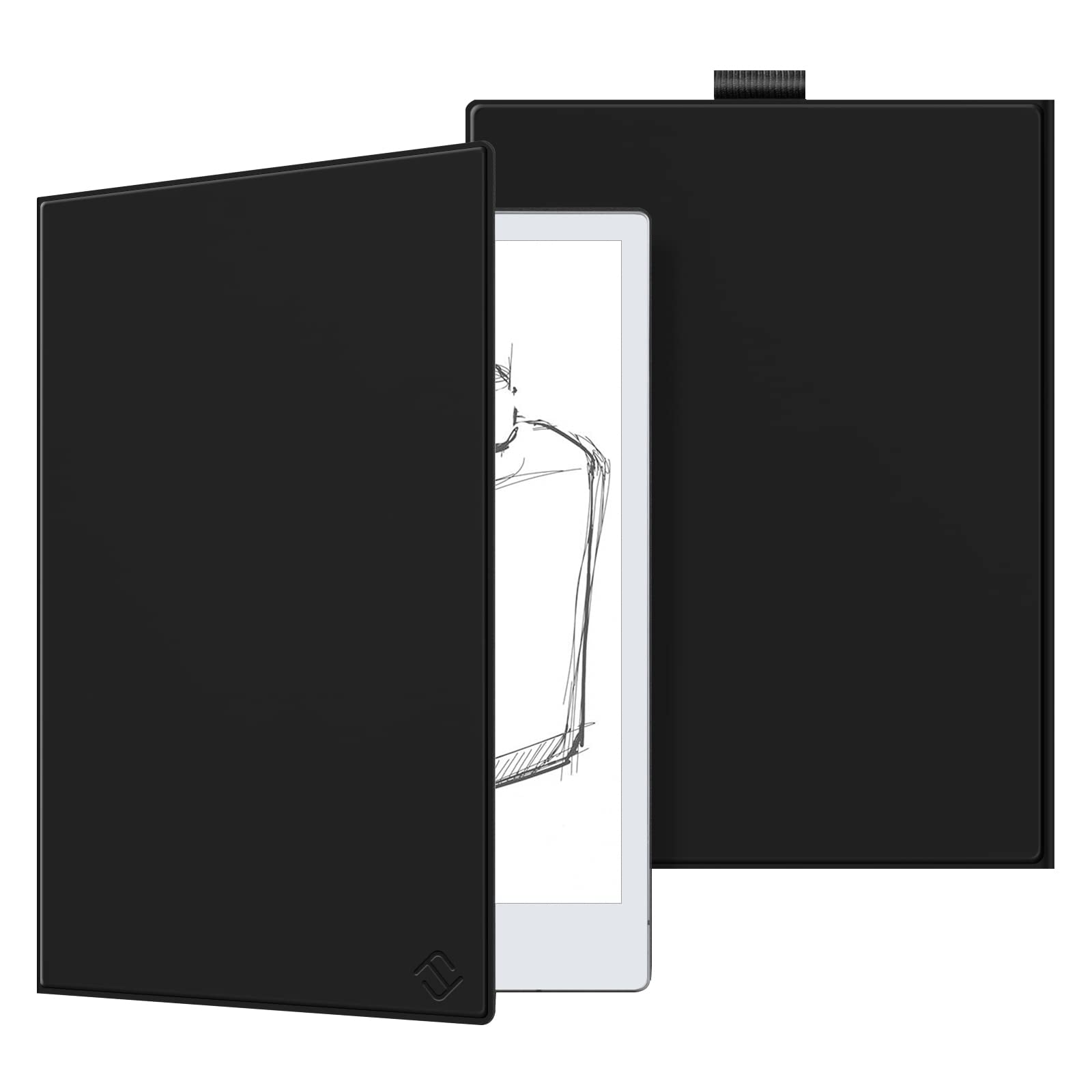 Fintie スリムケース Remarkable 2 デジタルペーパータブレット 10.3インチ(2020年発売) - プレミアムPUレザー軽量ブックフォリオカバー ペンホルダー付き Remarkable 1には適合しません ブラック