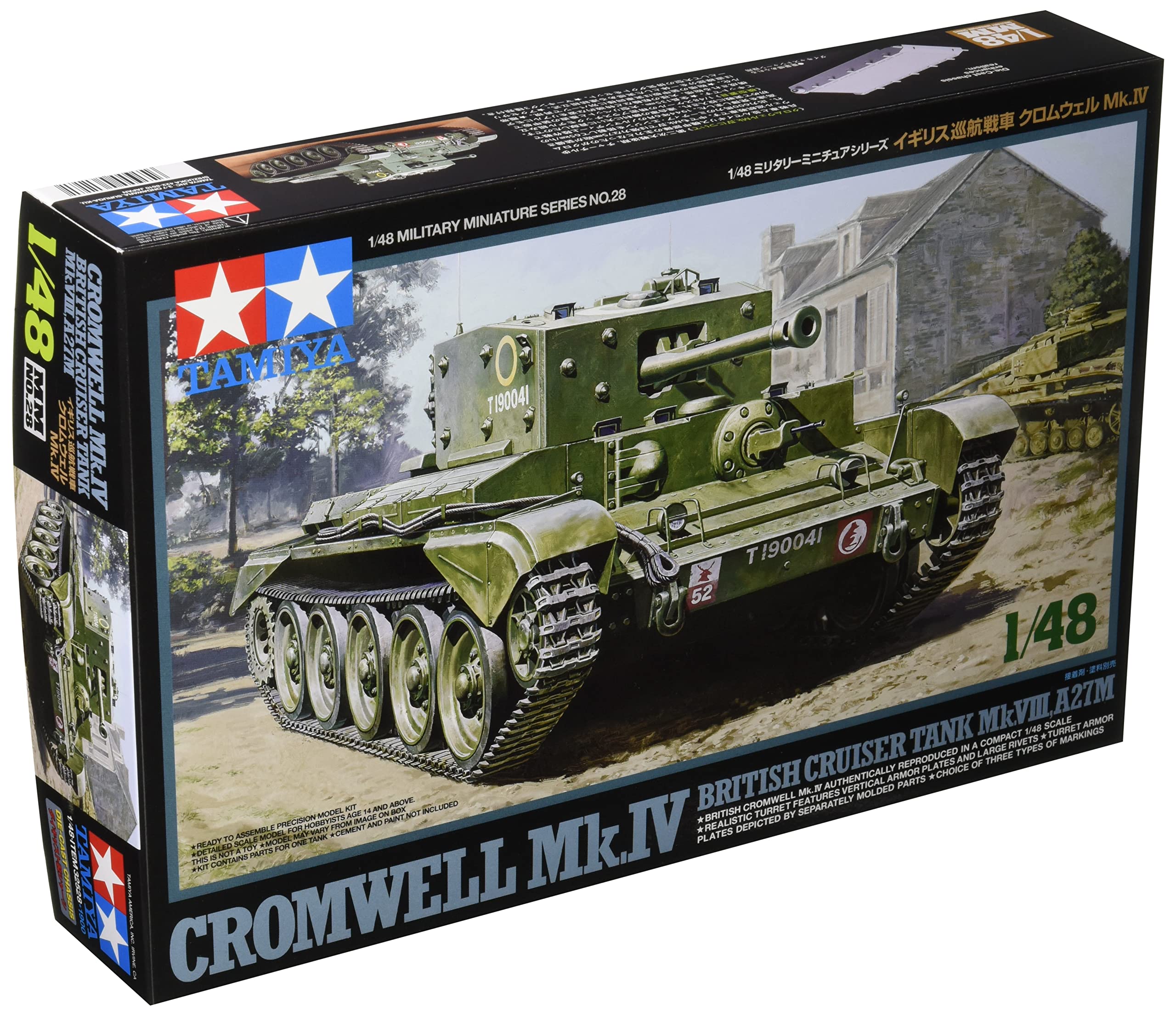 タミヤ 1/48 ミリタリーミニチュアシリーズ No.28 イギリス陸軍 巡航戦車 クロムウェルMk.IV プラモデ..