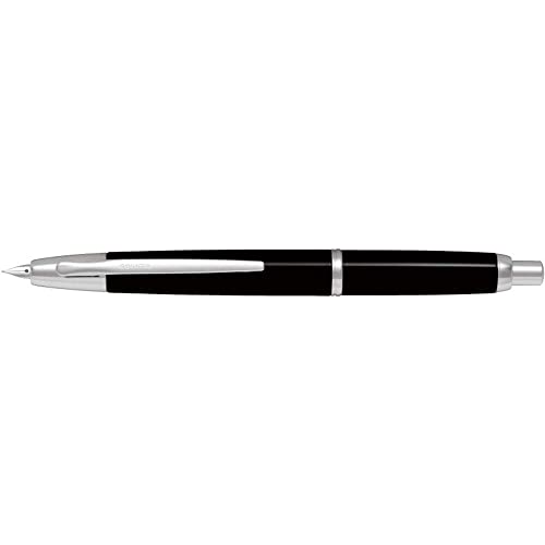 PILOT - パイロット 万年筆 ノック式 キャップレス デシモ ブラック 細字(F) FCT-15SR-B-F