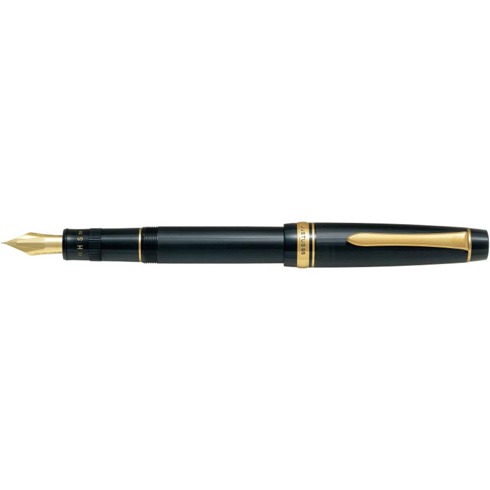 PILOT - パイロット万年筆 ジャスタス95 ストライプ ブラック 中細字(FM) FJ-3MR-SB-FM