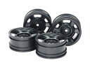 タミヤ(TAMIYA) RCスペアパーツ No.1688 SP.1688 CC-02 6本スポークホイール 26mm幅・オフセット+4 ブラック4本 51688