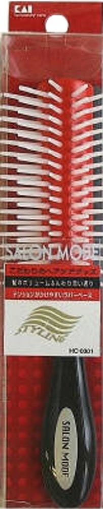 貝印 サロンモード スタイリングブラシS レッドラバー