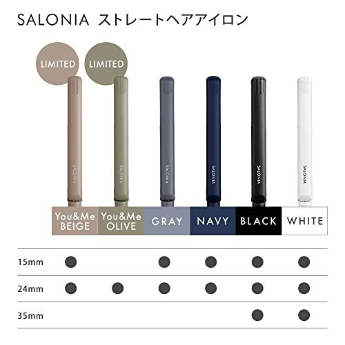 2022年秋冬SALONIA(サロニア) ストレートヘアアイロン ユーアンドミー オリーブ 24mm 海外対応 プロ仕様 MAX230℃