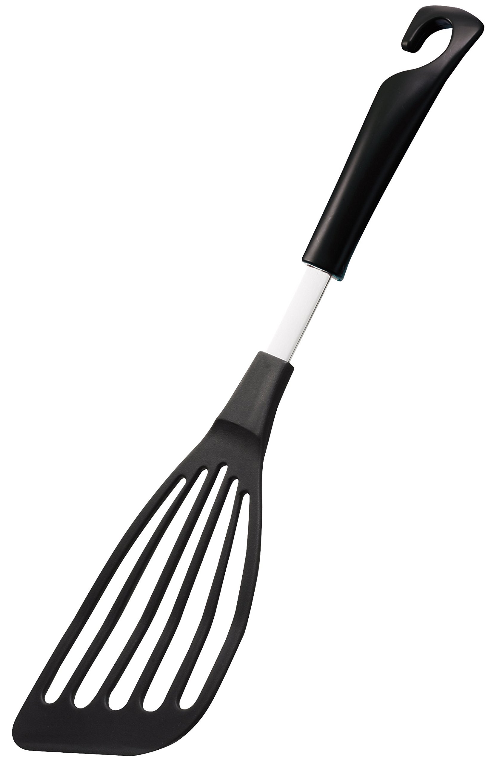 サイズ:7.5×31.5×2cm 素材・材質:先部/ナイロン(耐熱温度200度)、柄部/ポリプロピレン(耐熱温度110度)、金属部/ステンレススチール 生産国:日本