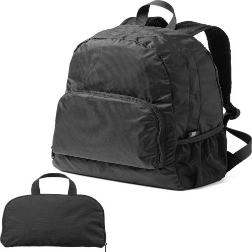 [サンワダイレクト] 折り畳みリュック 軽量 撥水 19L エコバッグ リュック ポケッタブル バックパック 200-BAGBP029BK