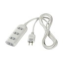 BUFFALO 2ピン電源タップ 4個口 スタンダード 3m ホワイト BSTAPST2430WH