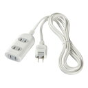 バッファロー BUFFALO 2ピン電源タップ 3個口 スタンダード 3m ホワイト BSTAPST2330WH