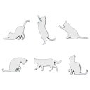 Catland 車 ステッカー 猫 エンブレムチャーム ねこ エンブレム かわいい おしゃれ プレートステッカー カーステッカー 3D 金属製 防水 猫型 デカ...