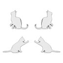 Catland 車 エンブレム 猫 ステッカー エンブレムチャーム ねこ かわいい おしゃれ プレートステッカー カーステッカー 3D 金属製 防水 猫型 ラベ...