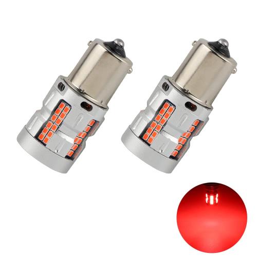Catland S25 シングル LED ブレーキランプ 赤 テールランプ レッド 1156 BA15S P21W ピン角180度 LEDバルブ 電球 12V ブレーキ ライト ランプ 車 ストップランプ 2016SMD 66連 2個セットのサムネイル