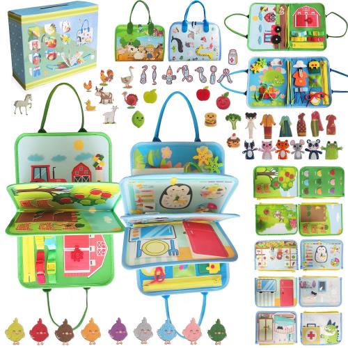 UQTOO モンテッソーリ おもちゃ 子供 早期開発 指先訓練 男の子 女の子 誕生日プレゼント 入園準備 多機能 知育玩具