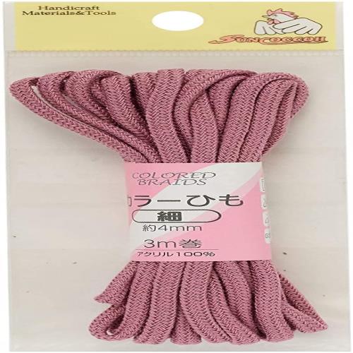 KIYOHARA サンコッコー カラーひも 細 幅4mm×長さ3m アースピンク SUN55-105