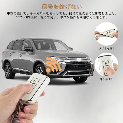 [Catland] 三菱 キーホルダー キーケース 3ボタン RVR ekワゴン ekスペース ミラージュ アイミーブ アウトランダー ekスペース ランサーエボリューション デイズ 鍵 ・