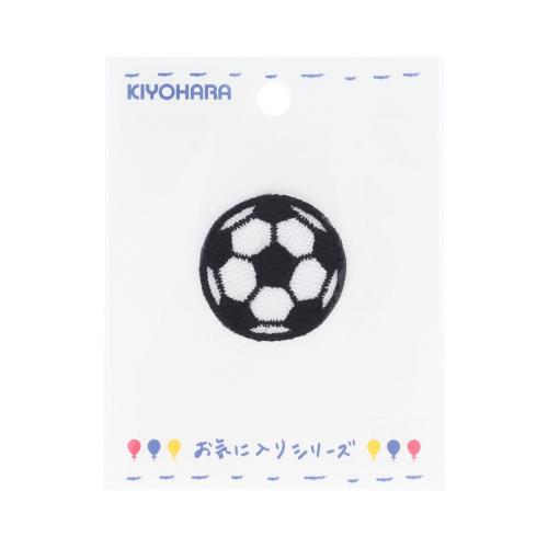 KIYOHARA お気に入りシリーズ ニットワッペン サッカーボール 横35mm×縦35mm アイロン接着 MOW660