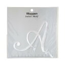 KIYOHARA イニシャル モチーフ ワッペン 筆記体 A 横10.5cm×9.5縦cm IMW