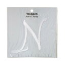 KIYOHARA イニシャル モチーフ ワッペン 筆記体 N 横10.5cm×縦9.5cm IMW