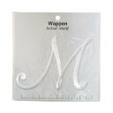 KIYOHARA イニシャル モチーフ ワッペン 筆記体 M 横10.5cm×縦9.5cm IMW