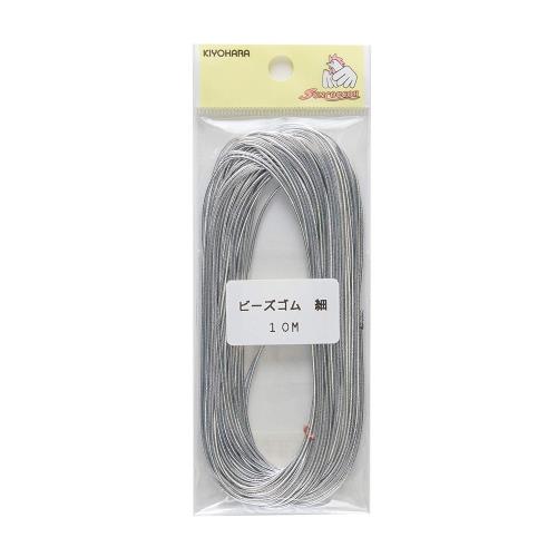 サンコッコー ビーズゴム細 SUN40-70 10m巻 シルバー
