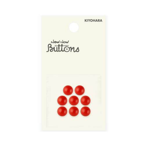 KIYOHARA ナウナウボタン 目玉ボタン 山高型 足つき 8個入り 直径8mm 赤 NWN4163