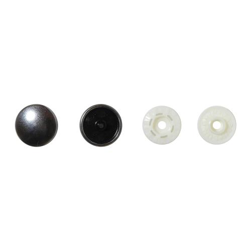 KIYOHARA サンコッコー プラスナップメタル 4組入り 直径13mm 黒ニッケル SUN15-122