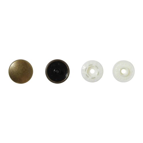 KIYOHARA サンコッコー プラスナップメタル 4組入り 直径13mm アンティックゴールド SUN15-124