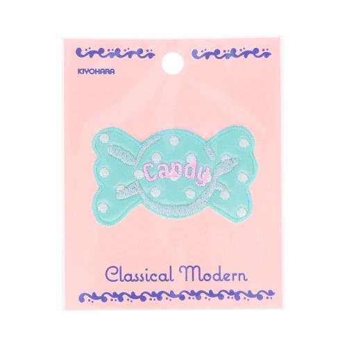 KIYOHARA クラシカルモダンシュシュ サテンワッペン キャンディ 横58mm×縦35mm CMOC-43