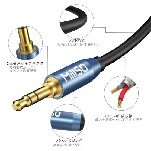 MillSO イヤホン 延長コード ステレオオ...の紹介画像3