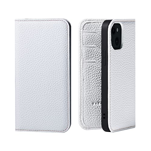 乐天商城 - HANATORA iPhone13mini ケース 手帳型 本革 スマホケース スマホ スタンド コードホルダー 付き シュリンクカーフレザー ギフト マグネットなし ホワイト PH-13Mini-White