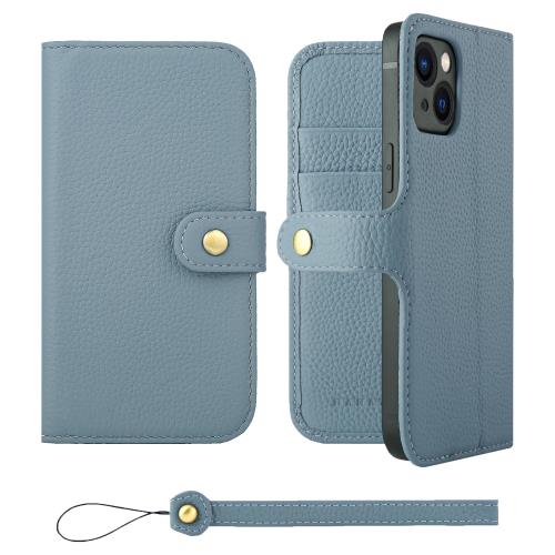 HANATORA iPhone13  Ģ ܳ ޥۥ ޥ  ȥå դ 󥯥ե쥶 ե ٥Ȥ ޥͥåȤʤ ֥롼졼 H0XB-13-BlueGray