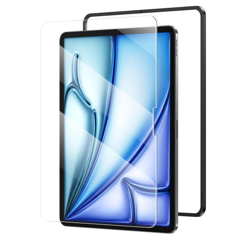 Printer Covers - NIMASO ガイド枠付き ガラスフィルム iPad Air 11 インチ 2024用 Air 第6世代 フィルム M2 強化 ガラス 指紋防止 保護フイルム アイパッド エア 11