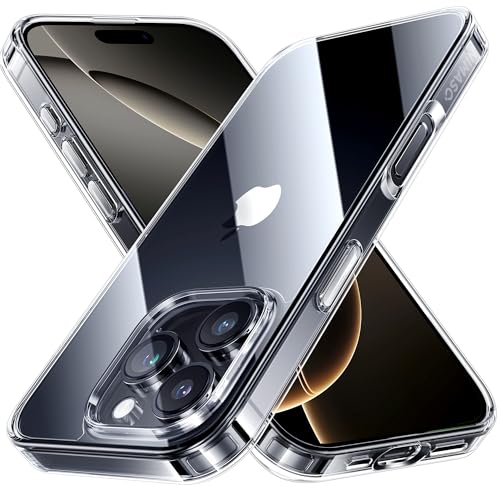 NIMASO iPhone 16 Pro 用 ケース クリア 黄変防止 耐衝撃 米軍MIL規格 SGS認証 PC背面 いPhone 16 Pro ..