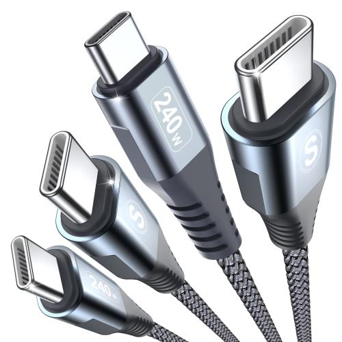 PD3.1 240W USB C֥ 1M/2ܥåȡĶ® USB Type C ֥ ѵץʥ iPhone 15...