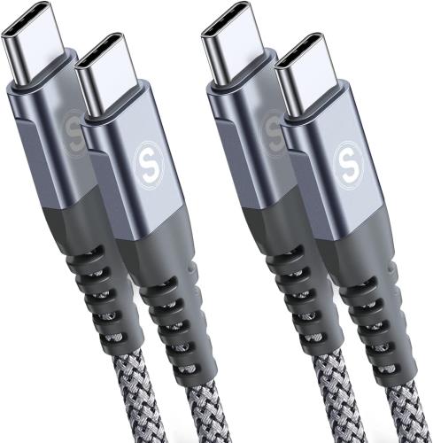 タイプc ケーブル 2M/2本セットPD対応 60W急速充電(USB CUSB C ケーブル) iPhone16 充電ケーブル充電器..