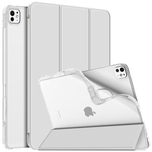 Fintie iPad Pro 13インチ(M4) ケース 2024 半透明ソフトTPUバックカバー Apple Pencil 収納可能 Apple..