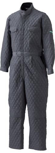 [サンディスク]SUN DISKツナギ服防寒 弱撥水加工 ヒノマルカット ひざストレッチカット 軽くて暖かい 簡単丸洗い キルト冬物続服《044-2899/2897/2898》 (3L, 2898-トップグレー)