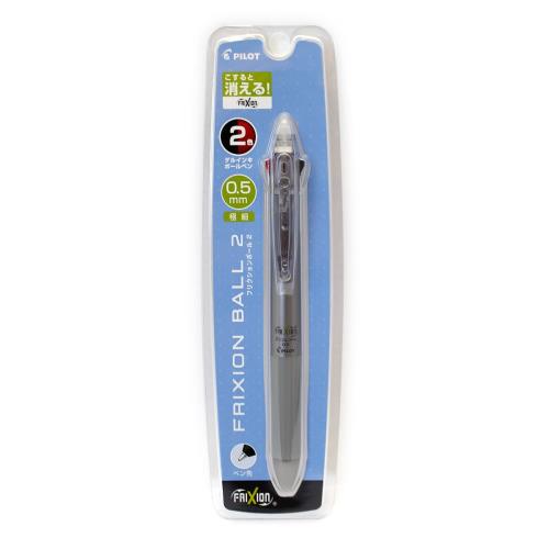 Pilot パイロット こすると消える2色ボールペン フリクションボール2 0.5 シルバー PLKFB40EFS fidela-10298065 FIDELA パッケージ画像