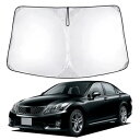 トヨタ クラウン 200系 専用サンシェード 車 フロント 2008-2012 TOYOTA Crown 200 フロントガラス用 UVカット 日よけ 車中泊 遮光 断熱 折り畳み式 アクセサリー カスタム クラウン200系パーツ(シルバー, クラウン 200系 薄い5層)