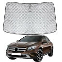 ベンツ GLA X156 専用 サンシェード フロント 2014~ 2019 車 サンシェード フロントガラス用 UVカット 日よけ 高密度生地 車中泊 遮光 断熱 取付簡単 折り畳み式 アクセサリー カスタム 内装パーツ (シルバー, BMW 5シリーズ G30 G31 厚い6層)