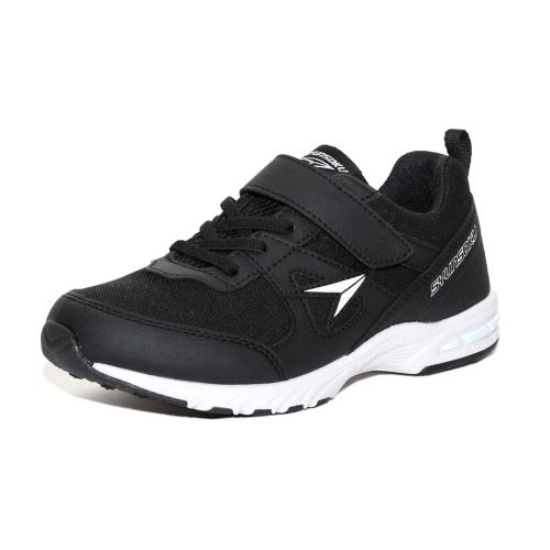 楽天FIDELA[シュンソク] スニーカー キッズ 男の子 女の子 子供靴 防水 軽量 17~26cm 2E SJJ 1800 ブラック 24.5 cm