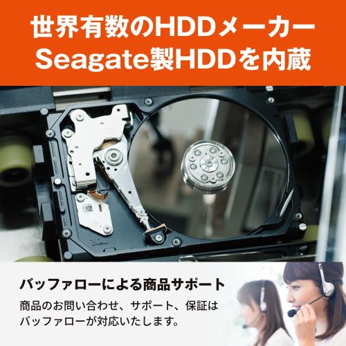 Seagate 外付け ハードディスク 4TB テレビ録画 / 4K / Windows/mac / PS5 / PS4 / バッファロー製nasne™ 対応 静音 コンパクト SeagateBasic HD-SGDA4U3-B/N