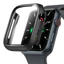 NIMASO Apple Watch Series 10 46mm 用 ケース 対応 アップルウォッチ 10 46mm 対応 apple watch 10ケース 保護カバー ガラスフィルム 一体型 PC素材全面保護 ブラック(氷星シリーズ)NWC24H1517