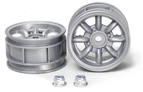 タミヤ R/C SPARE PARTS SP-569 Mシャーシ8本スポークホイール (銀)