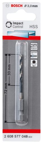 乐天商城 - ボッシュ(BOSCH) IXO用ドリルアダプター専用ドリルビット3mmφ 2608577048 奥行0.3×高さ7.2×幅0.635cm