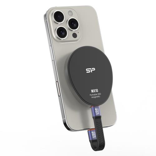 Silicon Power 2TB 内蔵磁気ポータブルSSD MX10 Gen 2 USB-C (ブラック) 読み書き速度最大1000MB/s SP020TBPSDMX10CK