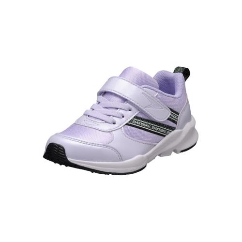 [シュンソク] スニーカー キッズ 女の子 子供靴 幅広 軽量 16~23cm 3E LEC 8140 ラベンダー 17.0 cm